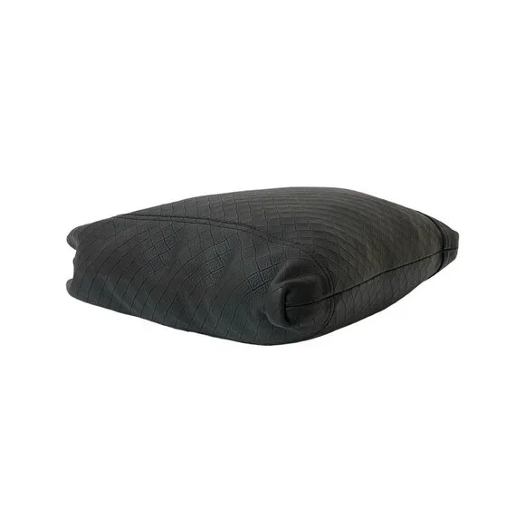 BOTTEGA VENETA Black Leather Intrecciato Shoulder Bag